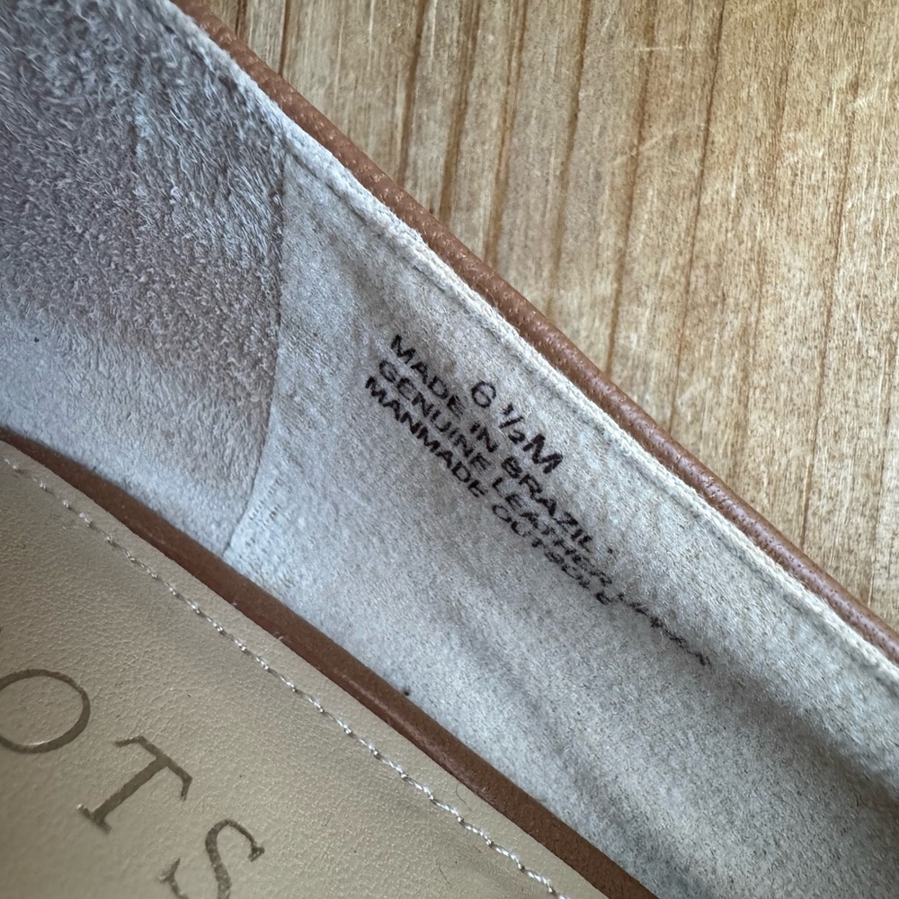 TALBOTS Ryan Twist Nappa Leather Loafers Brown Flats 6.5 - Picture 4 of 8